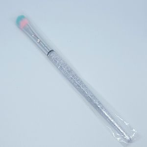 Slmissglam SB68 Eyeshadow Blender Brush Teal & Pink Dip Dye Glitter Handle  NWT